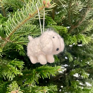 Елочная игрушка из валяной шерсти Aveva Пудель