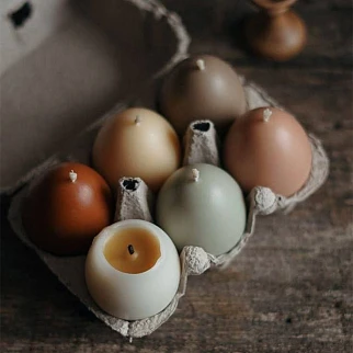 Набор свечей в виде яиц (6 шт)