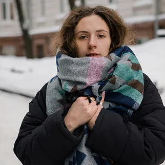 Непальский шарф Бледная Махендра