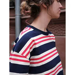 Футболка Меч STRIPES White-Navy-Red