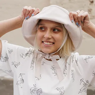 Панама CHECK YA HEAD бежевая T2031/147