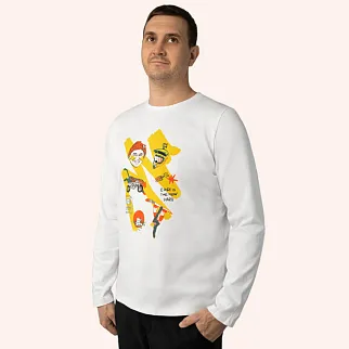 Лонгслив Kusto Heroes белый