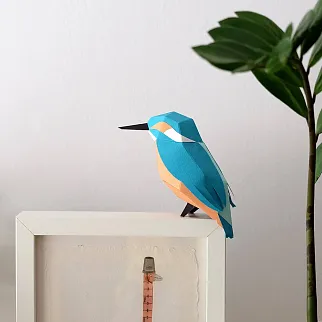 Бумажная модель для сборки Plego Art Alcedo Atthis (Обыкновенный зимородок)