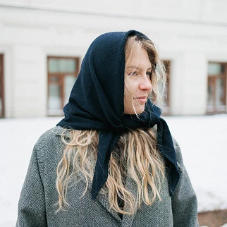 Косынка Friend Function шерстяная кобальт