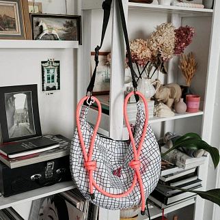 Сумка Friend Function ИЗИ белая в клеточку