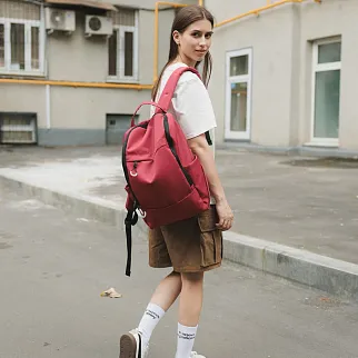 Рюкзак Friend Function КИН бордово-красный