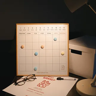 Большой календарь - магнитно-маркерная доска-планнер Friend Function
