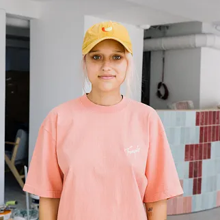 Бейсболка Faded с вышивкой лайм и перчик