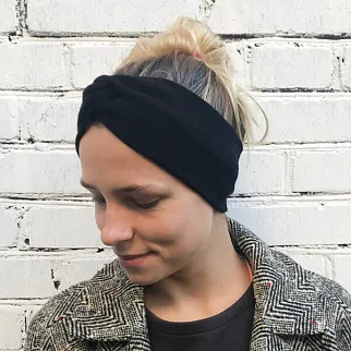 Шерстяная полоска (повязка) на голову Friend Function Черная