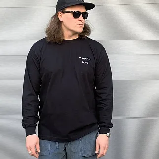 Лонгслив Akomplice Love Over Fear Embroidered Black