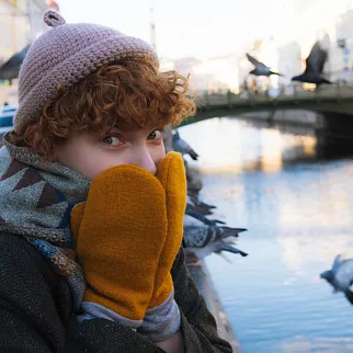 Варежки Friend Function Тыквенные