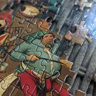 Пазл Страдающее Средневековье «Битва масленицы и поста»