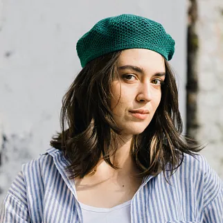 Берет CHECK YA HEAD изумруд 24230