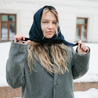 Косынка Friend Function шерстяная кобальт