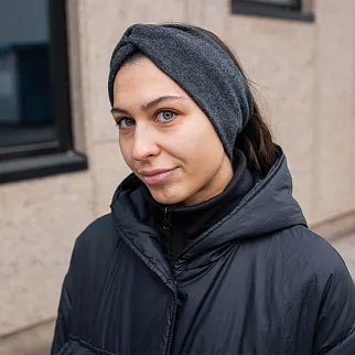 Шерстяная полоска (повязка) на голову Friend Function Графитовая