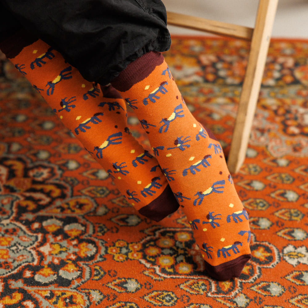 Носки Friend Function Оранжевые коняшки 40-46 - фото 3