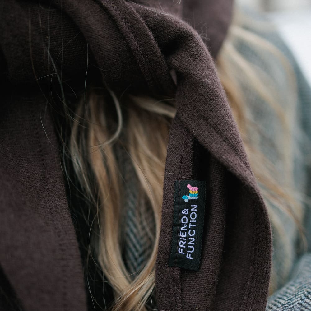 Косынка Friend Function шерстяная и горько-шоколадная  - фото 6