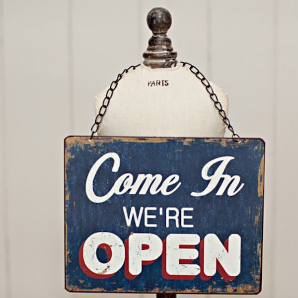 Металлический знак Come in we are Open (Sorry we are closed) - фото 3