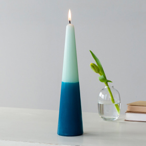 Двухцветная высокая свеча REX сине-зеленая
