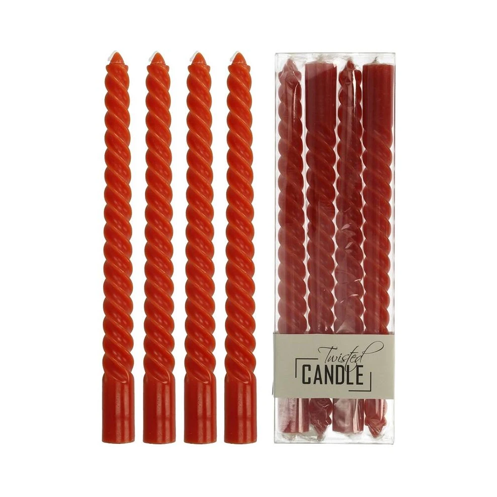 Свеча Kersten Twister Red - набор 4 шт