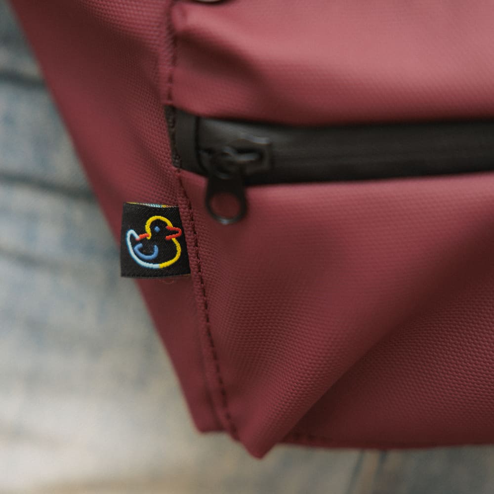 Сумка Friend Function большая хорошая прорезиненная (бордовая) - фото 3