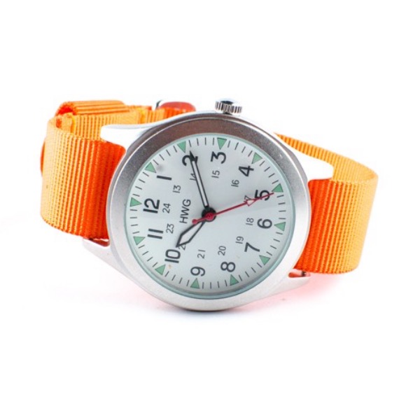 Часы HWG - оранжевый ремешок - фото 1