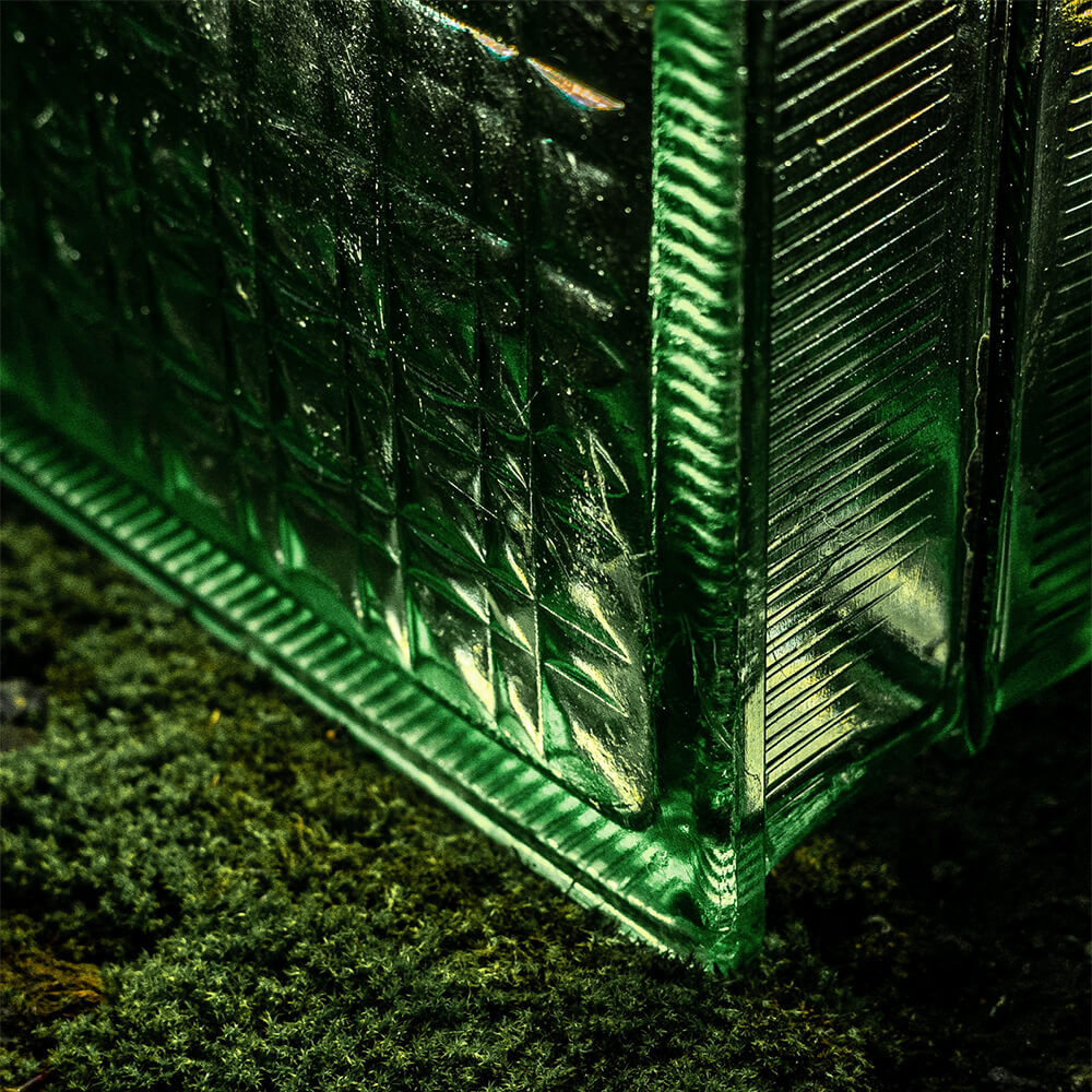 Светильник-стеклоблок зеленый - фото 3