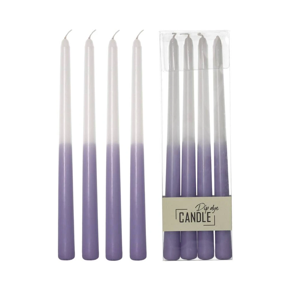 Свеча Kersten Dip Dye Lilac - набор 4 шт