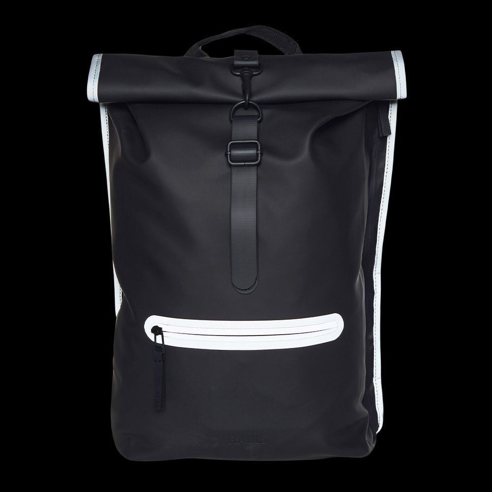 Рюкзак Rains Rolltop Rucksack Reflective Black