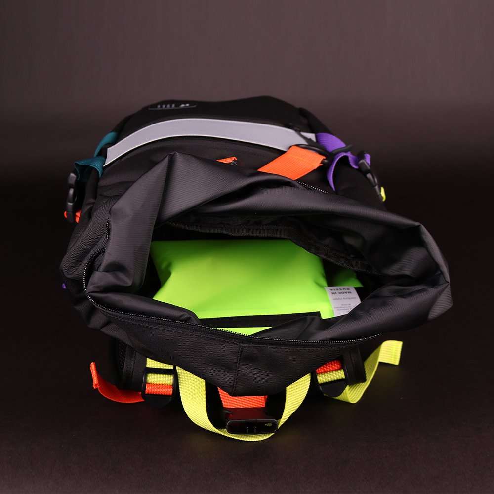 Рюкзак GO Technic Rolltop M черный-цветной - фото 7