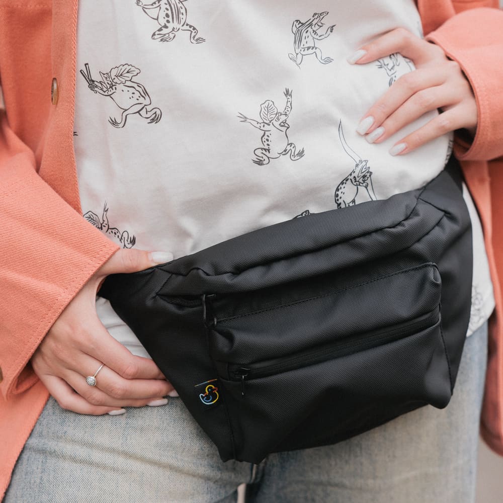 Сумка Friend Function большая хорошая прорезиненная (черная)