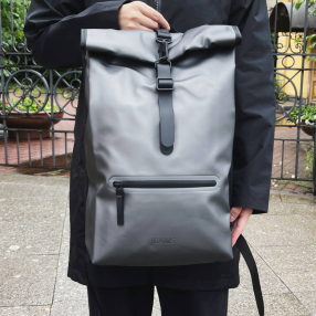 Рюкзак Rains Rolltop Metallic Grey