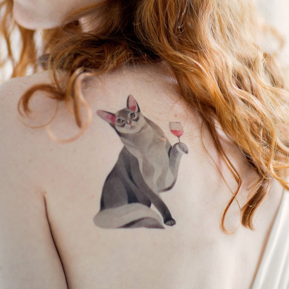 Временная татуировка Cheers cat - фото 2