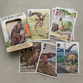 Игральные 3d карты с динозаврами
