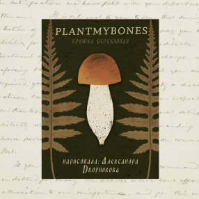 Деревянная брошка PlantMyBones Подосиновик