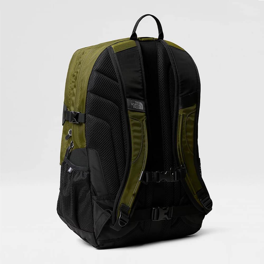 North face backpack black and green best sale
