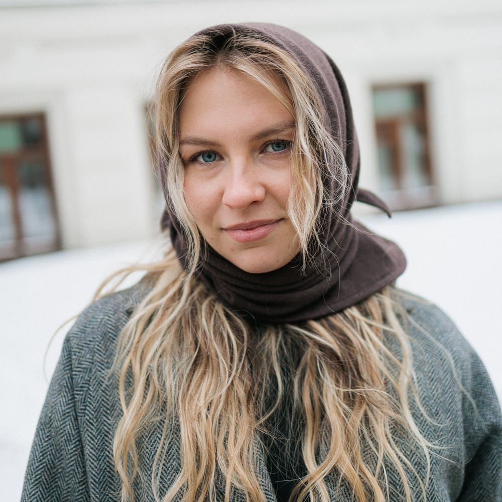 Косынка Friend Function шерстяная и горько-шоколадная  - фото 8