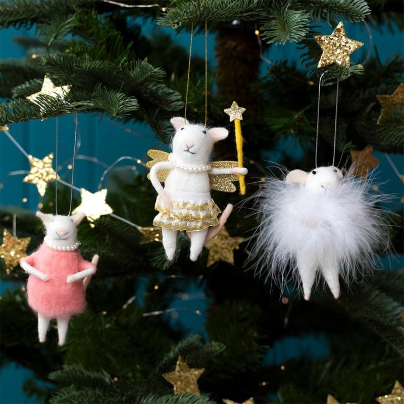 Мышка на елку с крылышками и волшебной палочкой REX