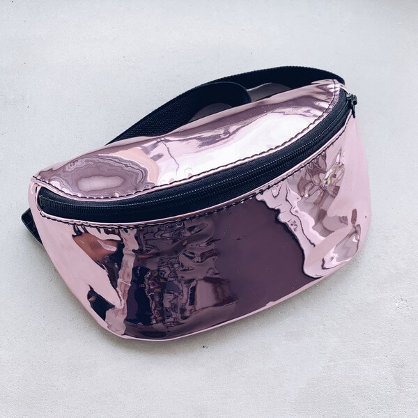 Поясная сумка Nikita Gruzovik зеркальная розовая - фото 1