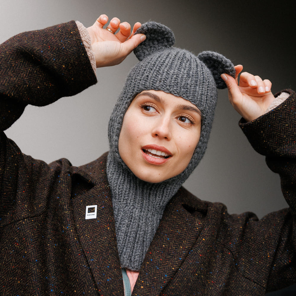 Балаклава Friend Function с ушками кошки серая - фото 3