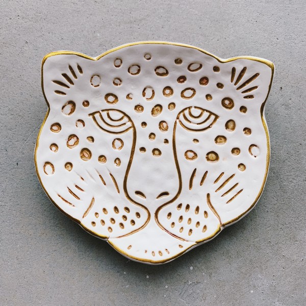 Блюдце для украшений и мелочей с головой леопарда - фото 2