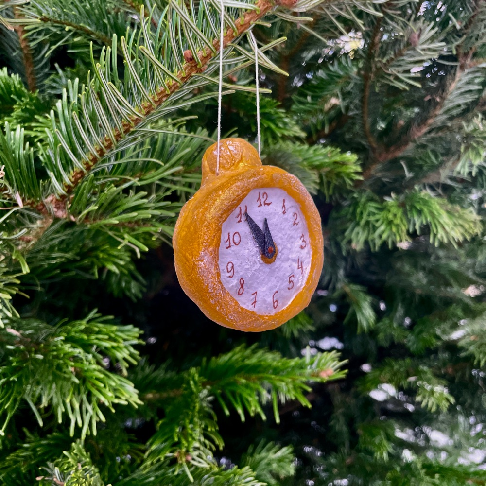 Ватная елочная игрушка - Часики - фото 2