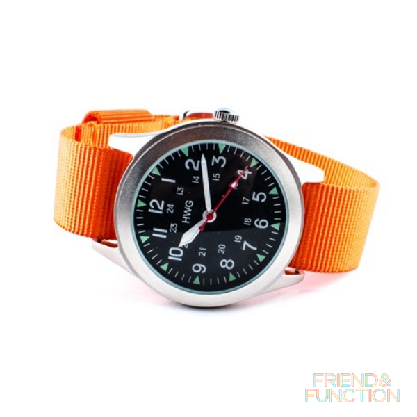 Часы HWG - оранжевый ремешок - фото 5