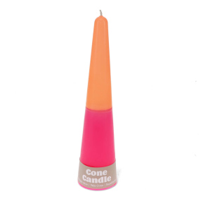 Двухцветная высокая свеча REX розово-оранжевая