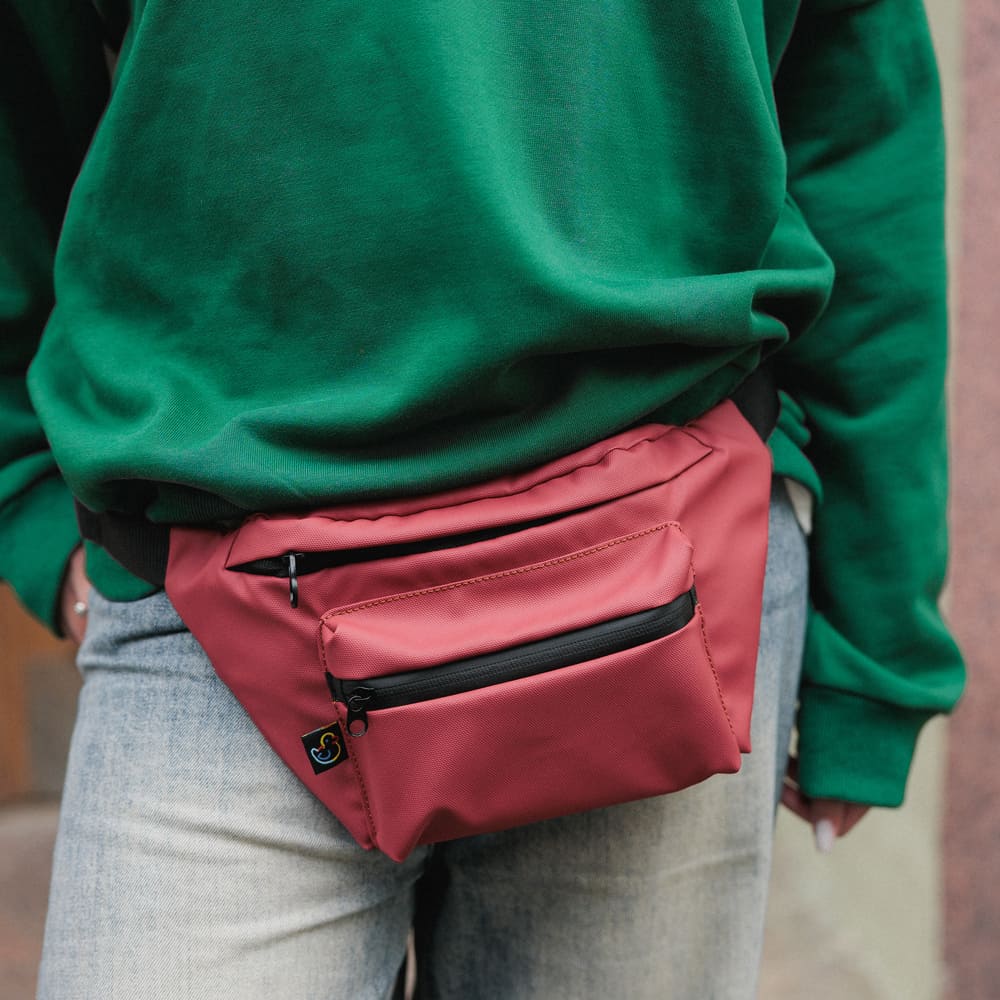 Сумка Friend Function большая хорошая прорезиненная (винная)