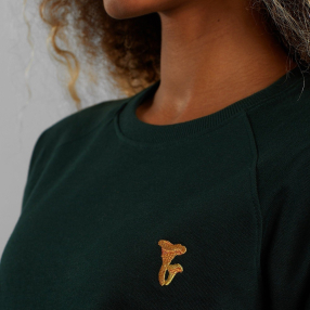 Свитшот Dedicated Ystad Raglan Chanterelle Dark Green женский