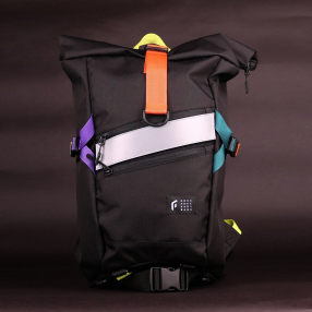 Рюкзак GO Technic Rolltop M черный-цветной