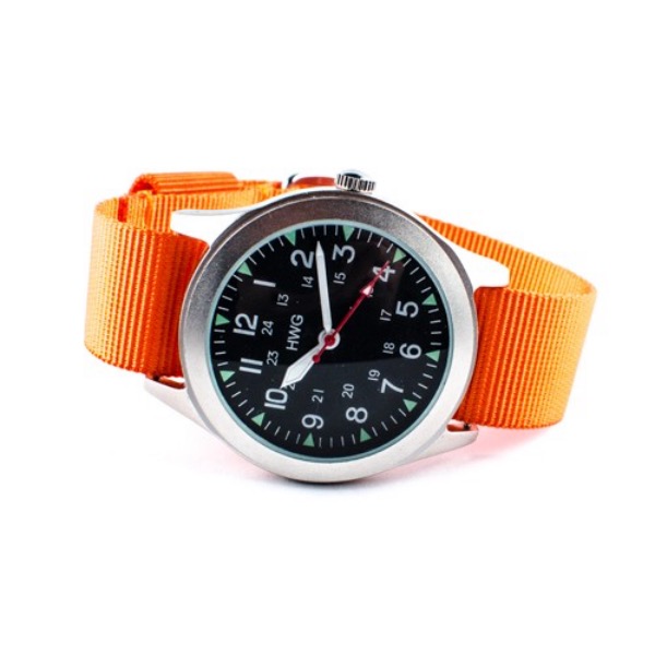 Часы HWG - оранжевый ремешок - фото 2