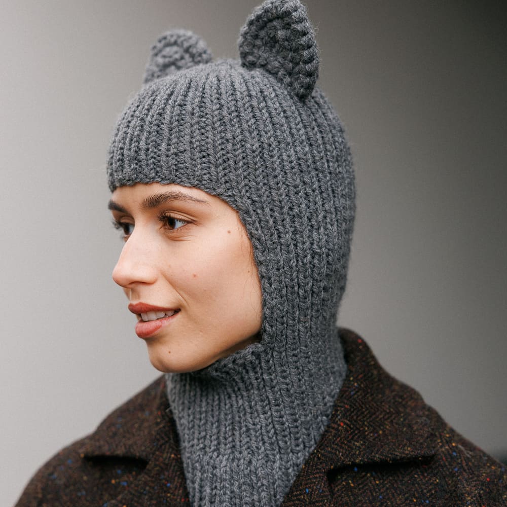 Балаклава Friend Function с ушками кошки серая - фото 5