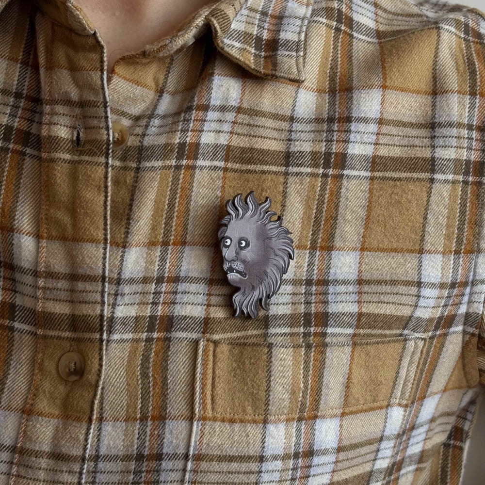 Страдающие броши Лев и ветка (и грустная брюква) - фото 6